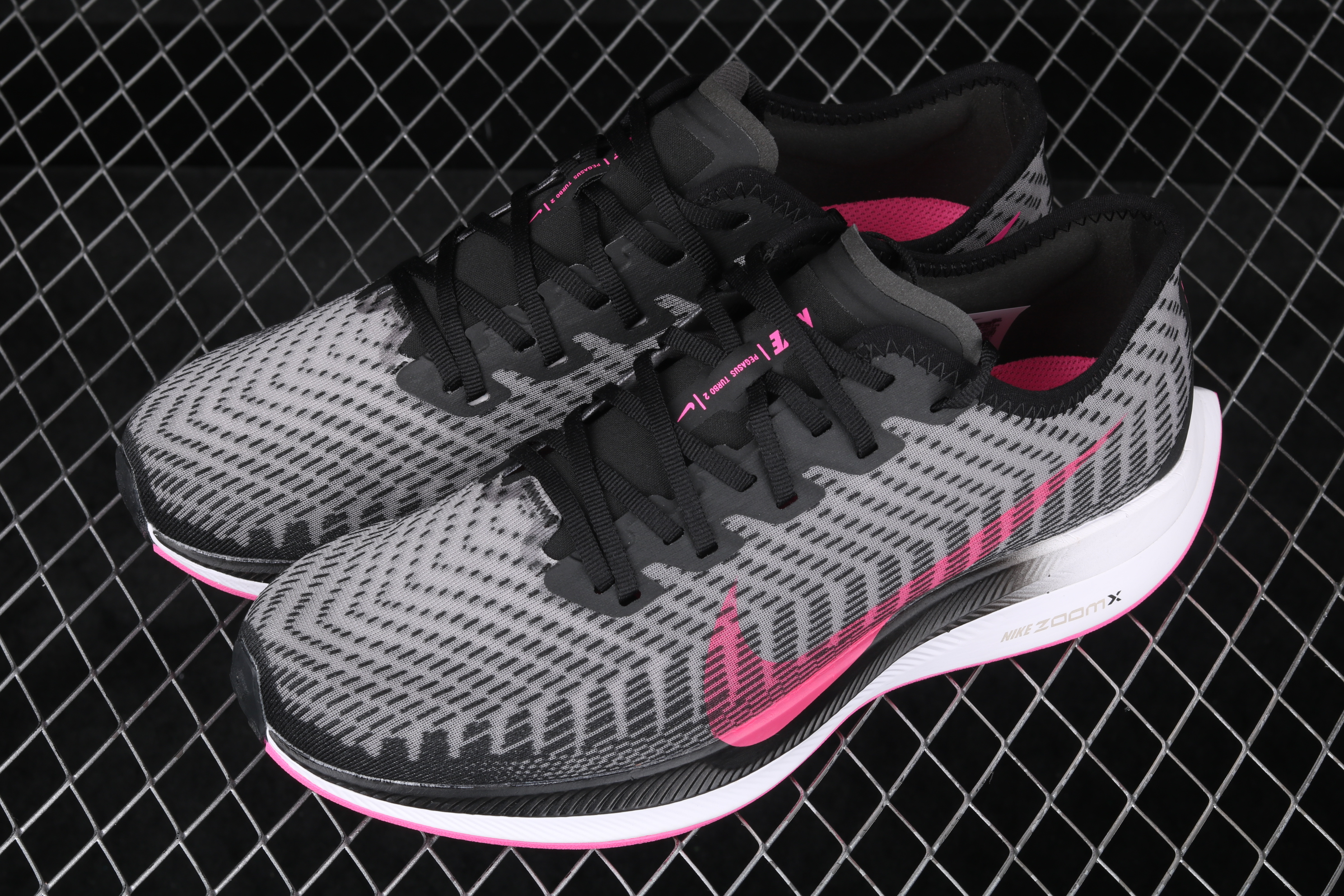 Nike Zoom Pegasus Turbo 2 Grey Black Pink Shoes